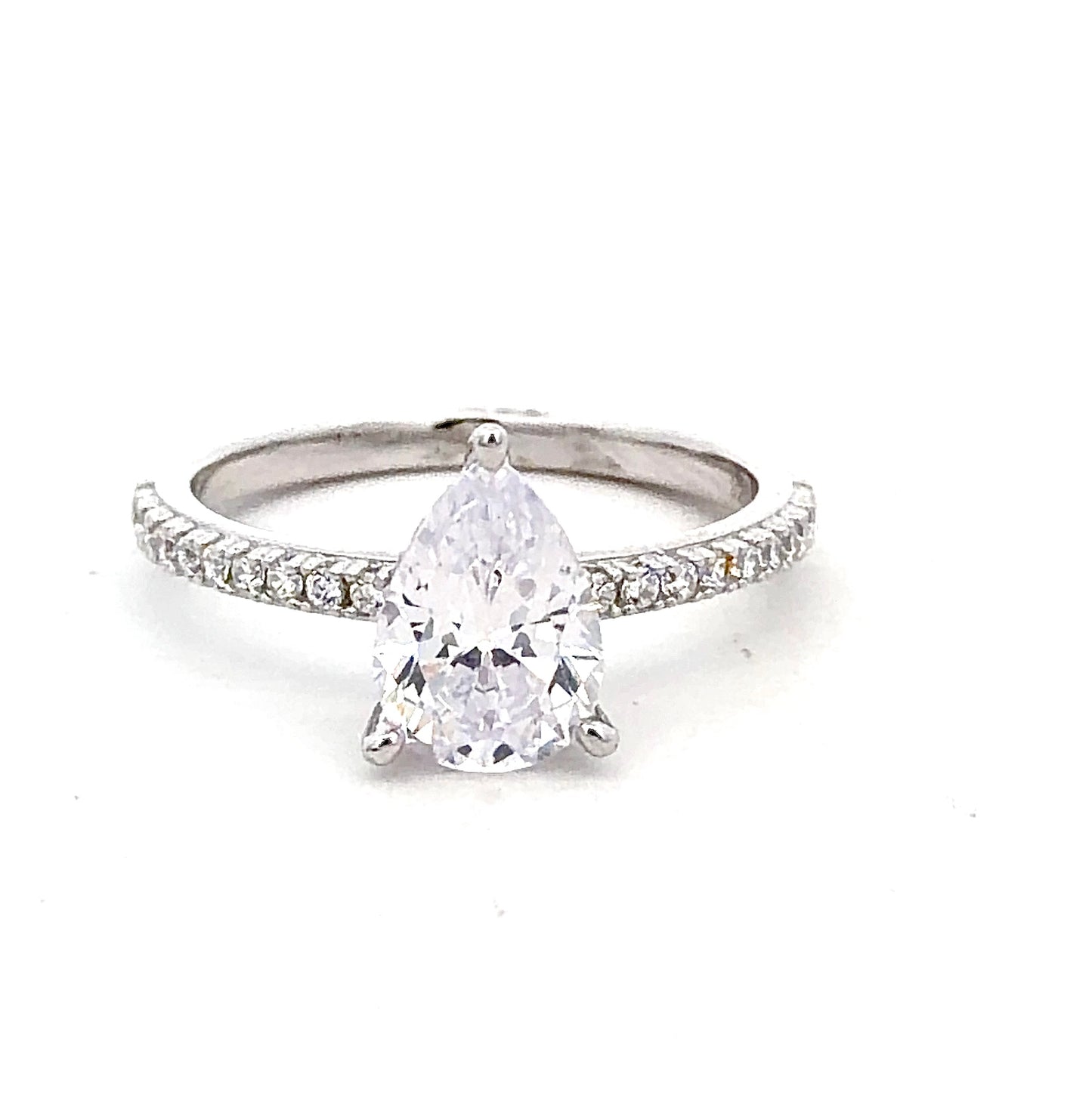 Sterling Silver Teardrop cut Ring