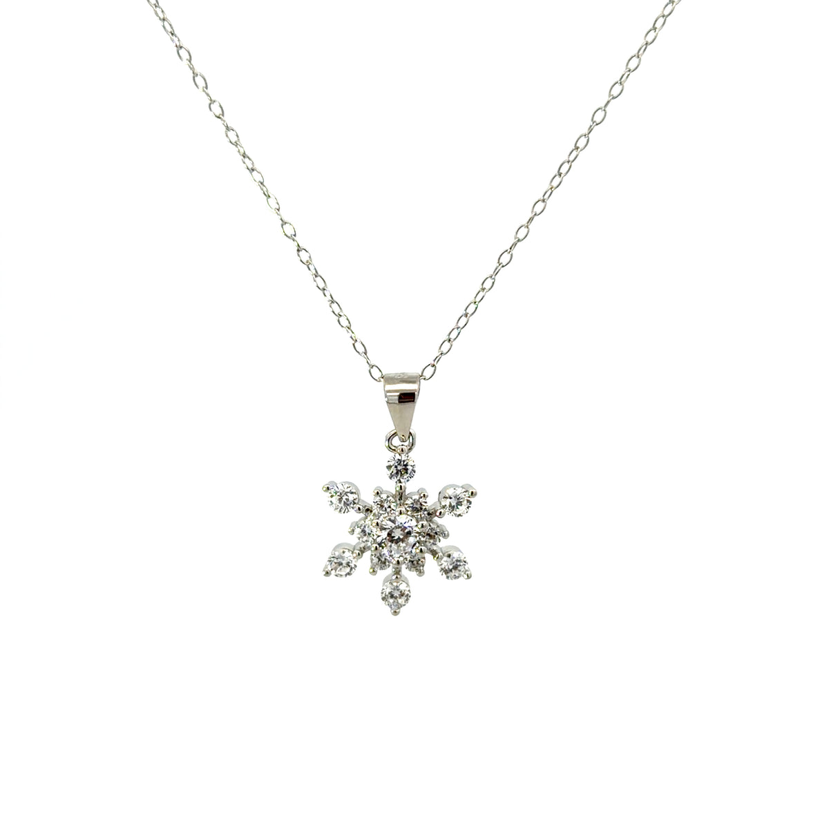 Sterling Silver Snowflake Necklace
