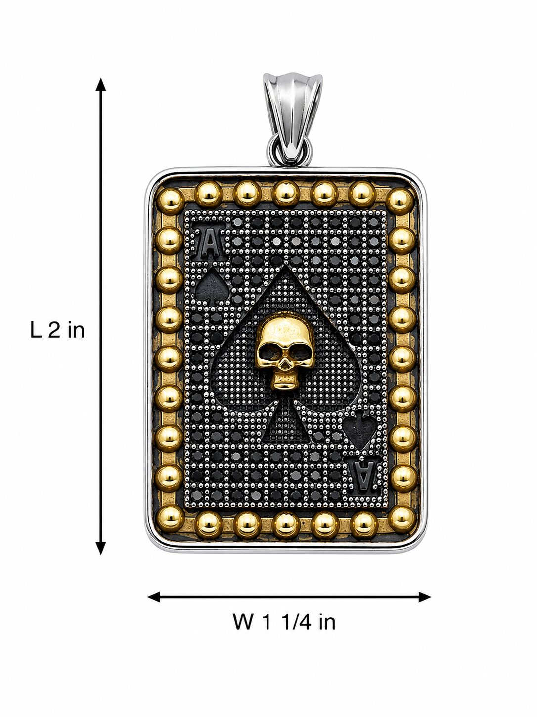 Sterling Silver Ace of Spades Pendant