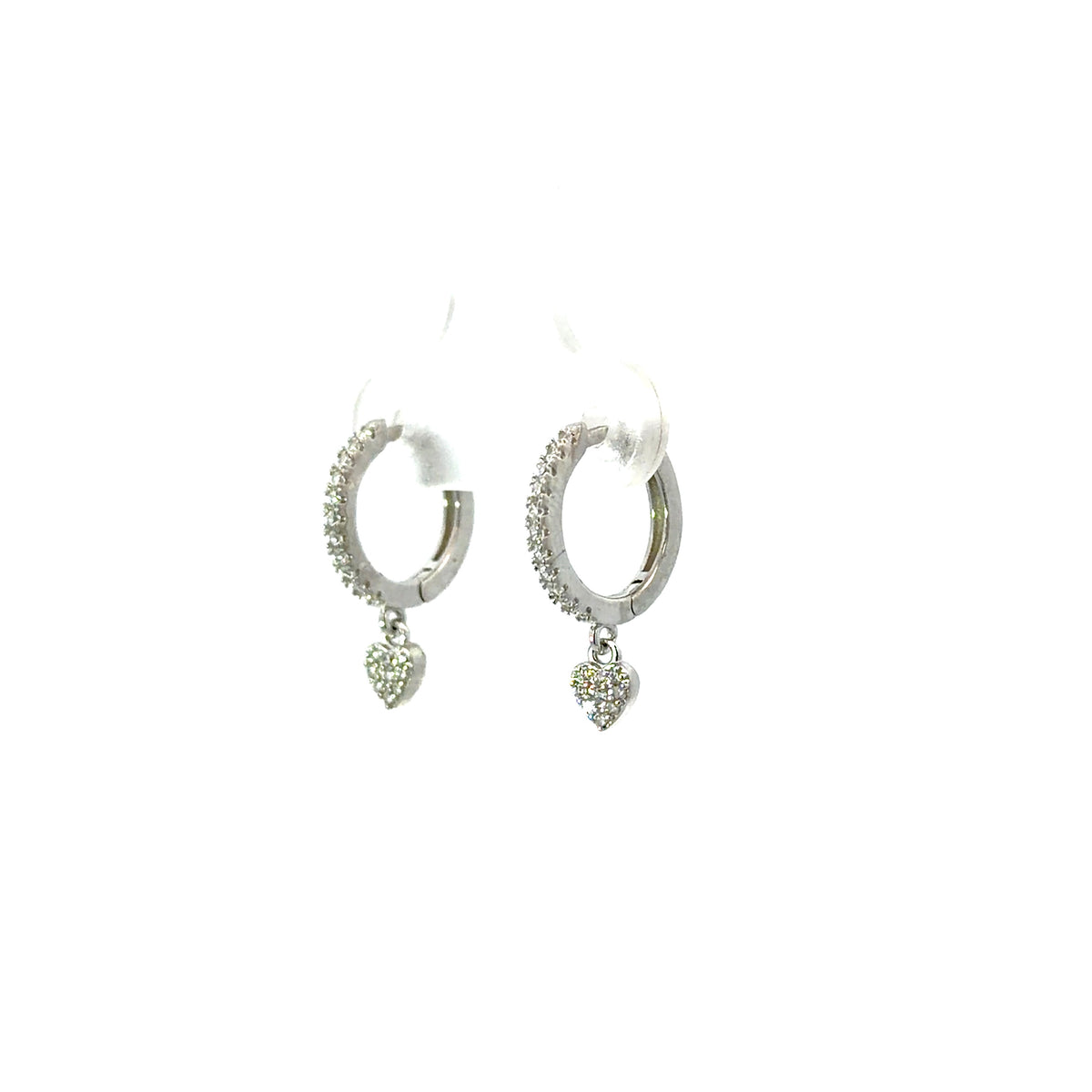 Sterling Silver Heart Shaped Earrings