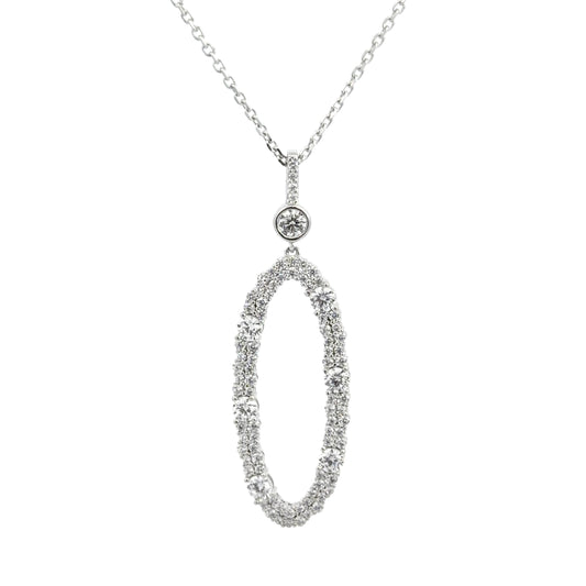 Sterling Silver Open Oval Necklace