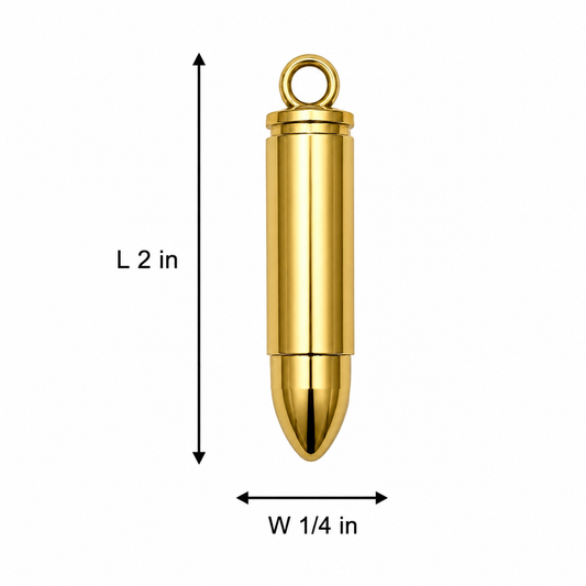 Stainless Steel Bullet Pendant