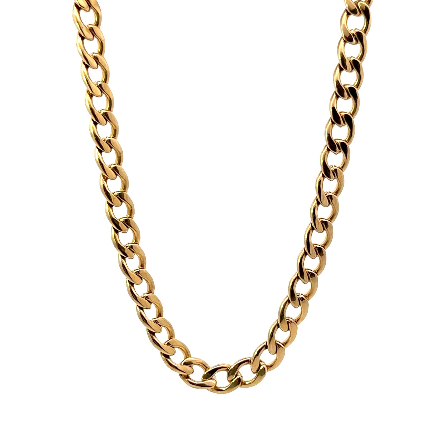 Gold Plated Curb Chain Necklace