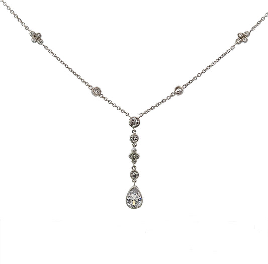 Sterling Silver Teardrop Y-Necklace