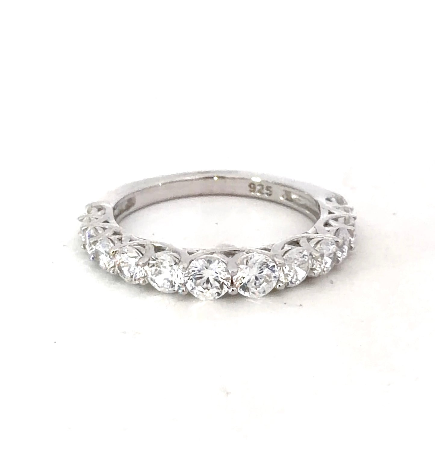Sterling Silver Half Eternity Ladies Band