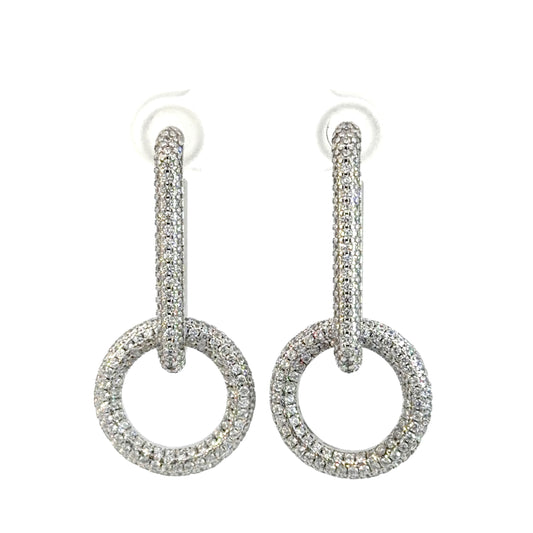 Micro Pave Link Earrings