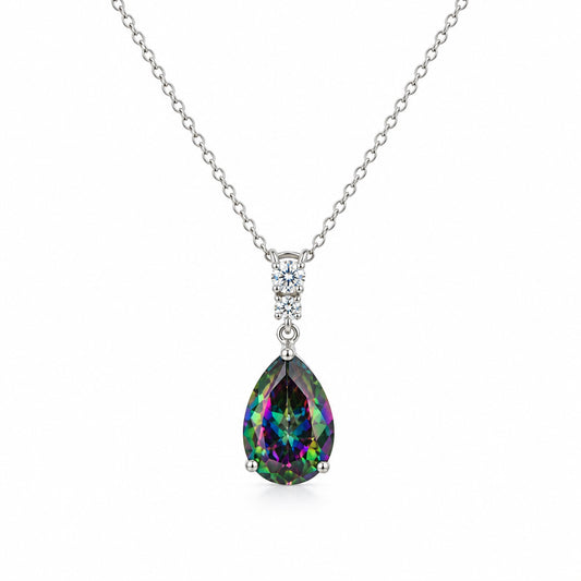 Sterling Silver Teardrop Alexandrite Necklace