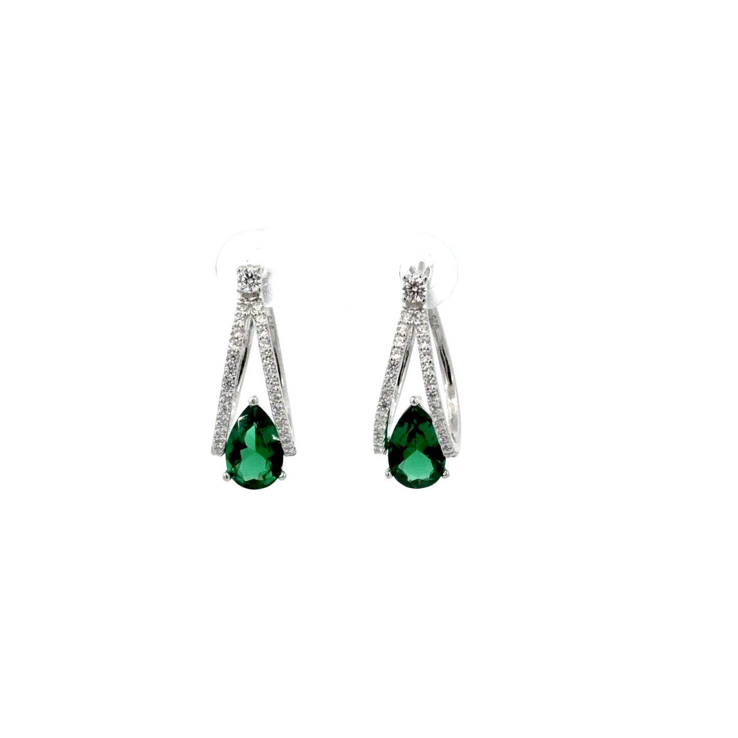 Sterling Silver Teardrop Style Drop Earrings