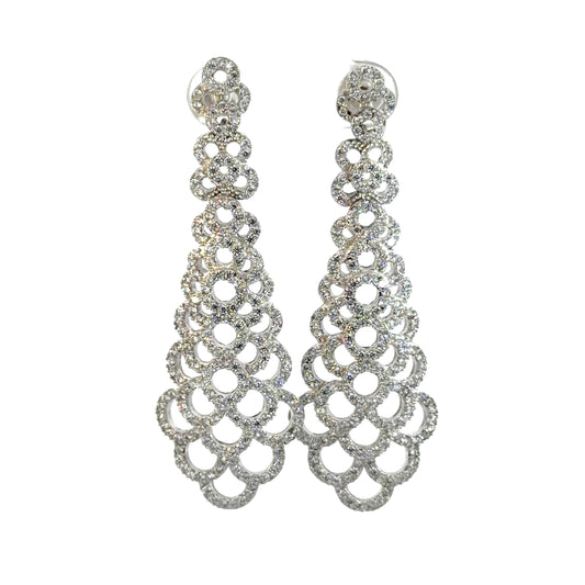 Elegant Chandelier Cubic Zirconia Earrings