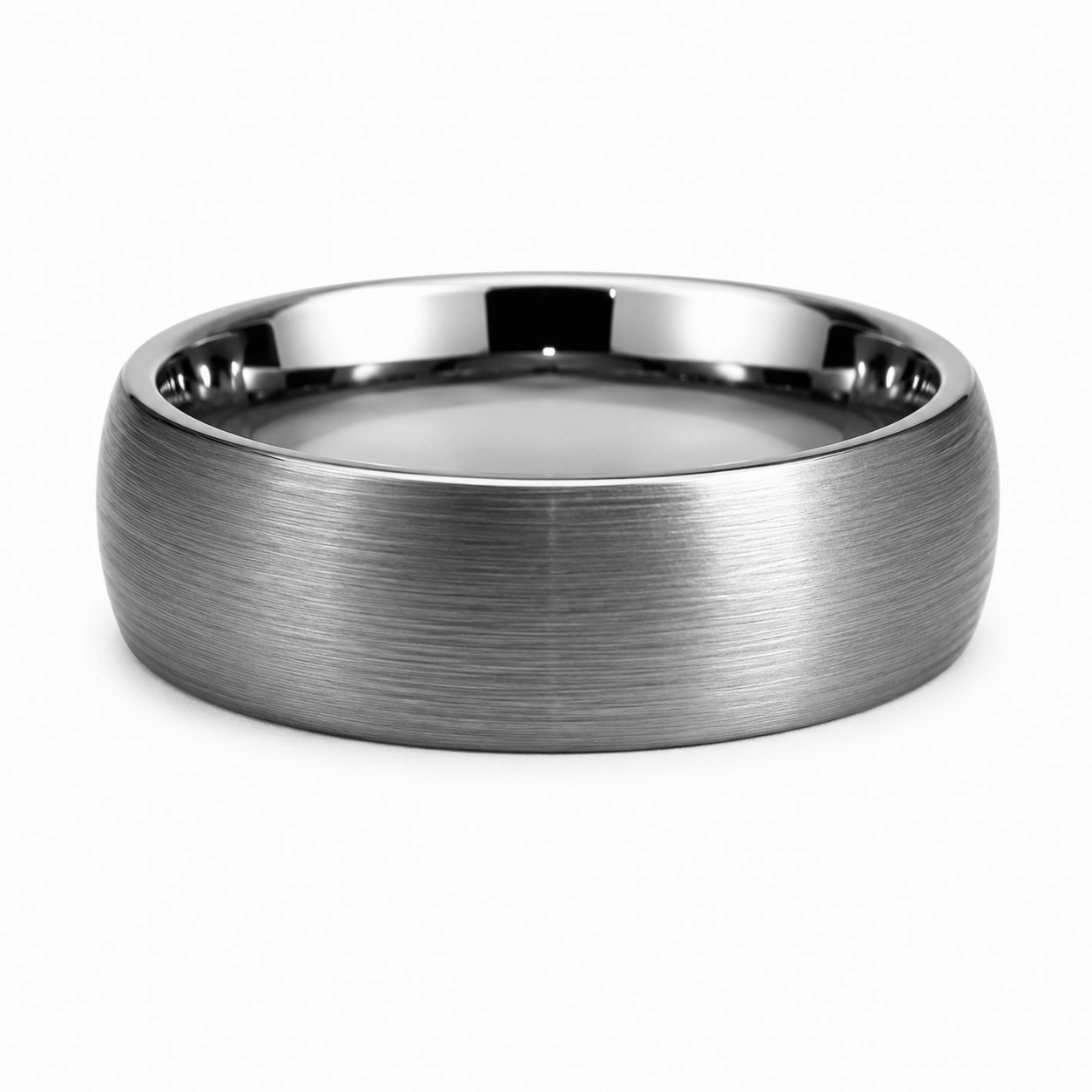 The Titan Slim: 6mm Classic Brushed Domed Tungsten Band
