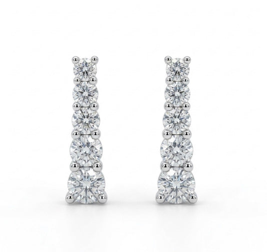 Sterling Silver Cubic Zirconia Drop Earrings