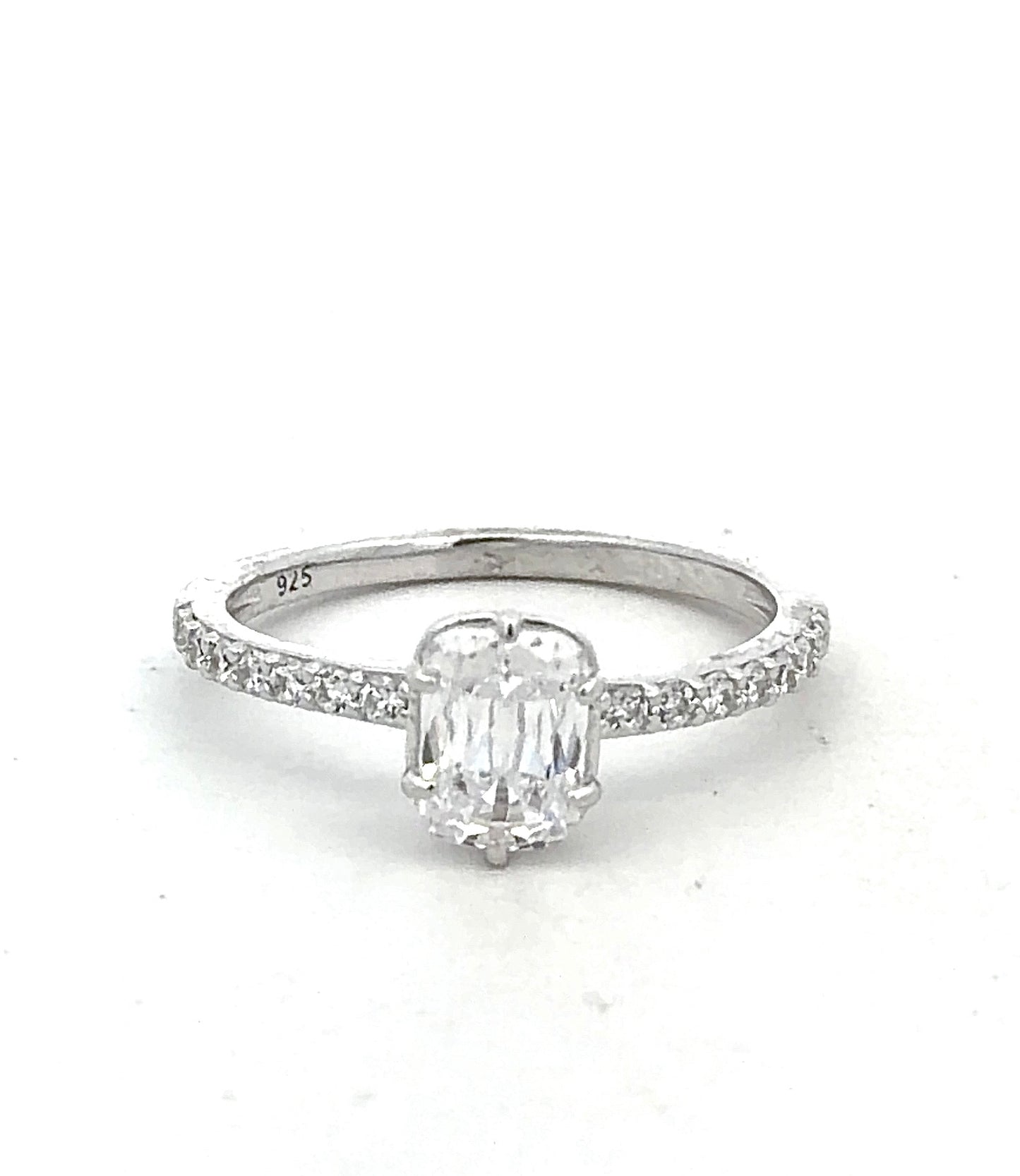 Sterling Silver Emerald cut Ring