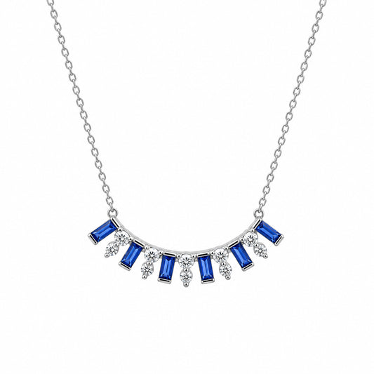 Sterling Silver Sapphire Necklace