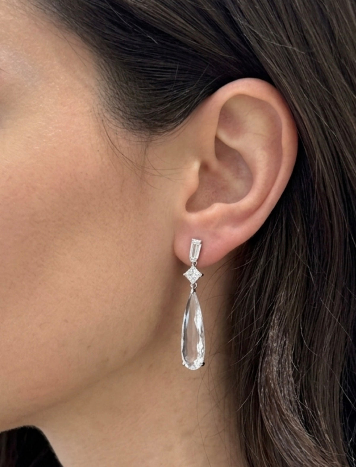 Sterling Silver Teardrop Drop Earrings