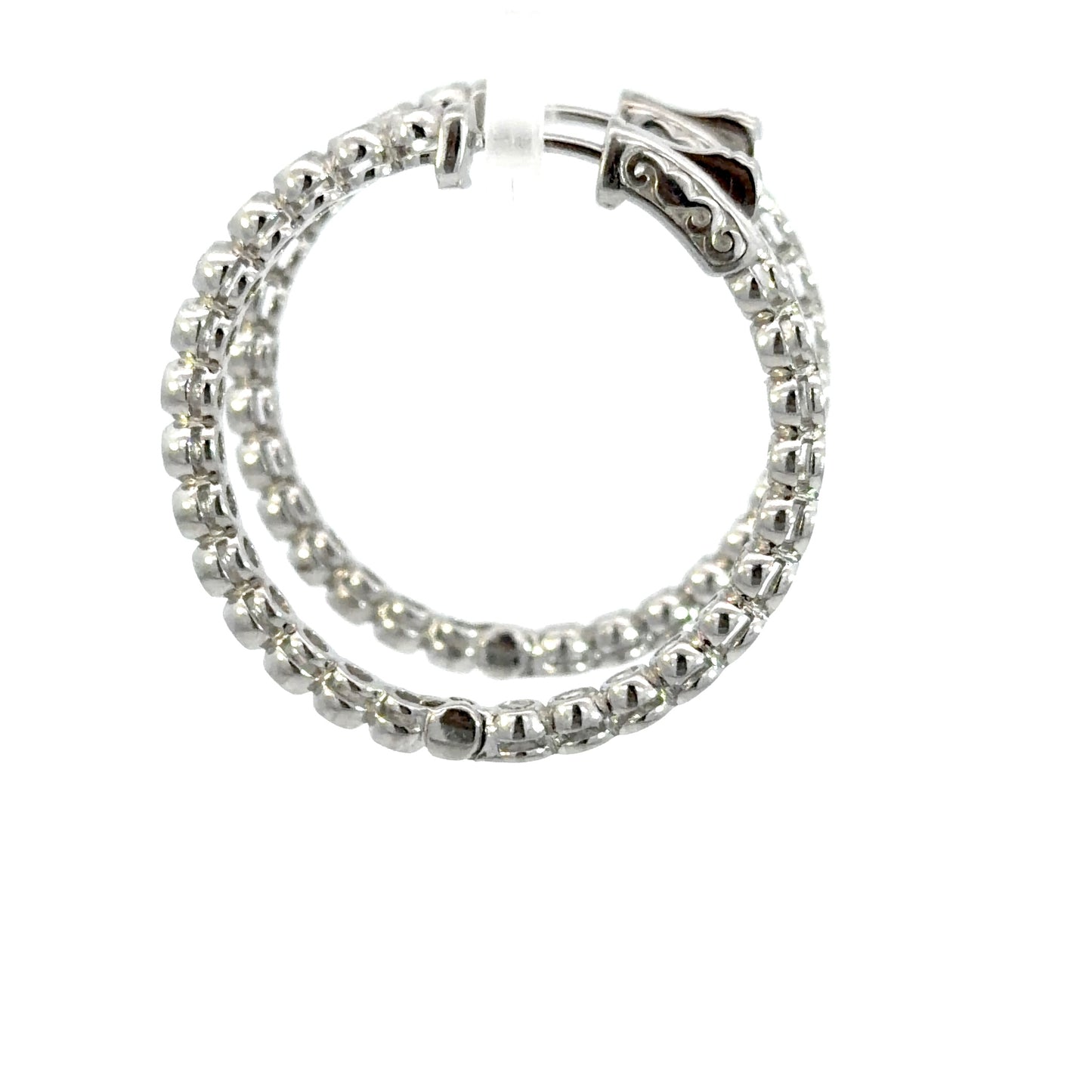 Bezel Set Hoop Earrings