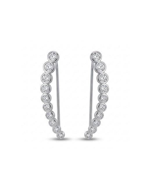 Sterling Silver Ear Climber Earrings