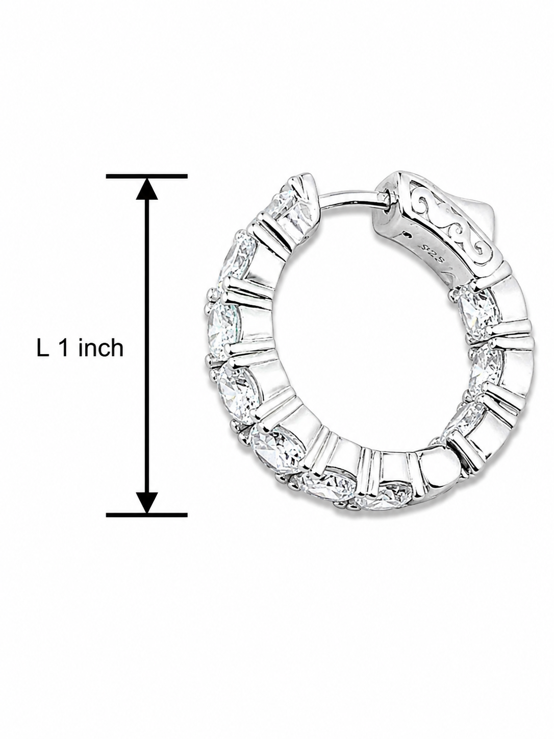 Sterling Silver Inside-Out  Hoop Earrings