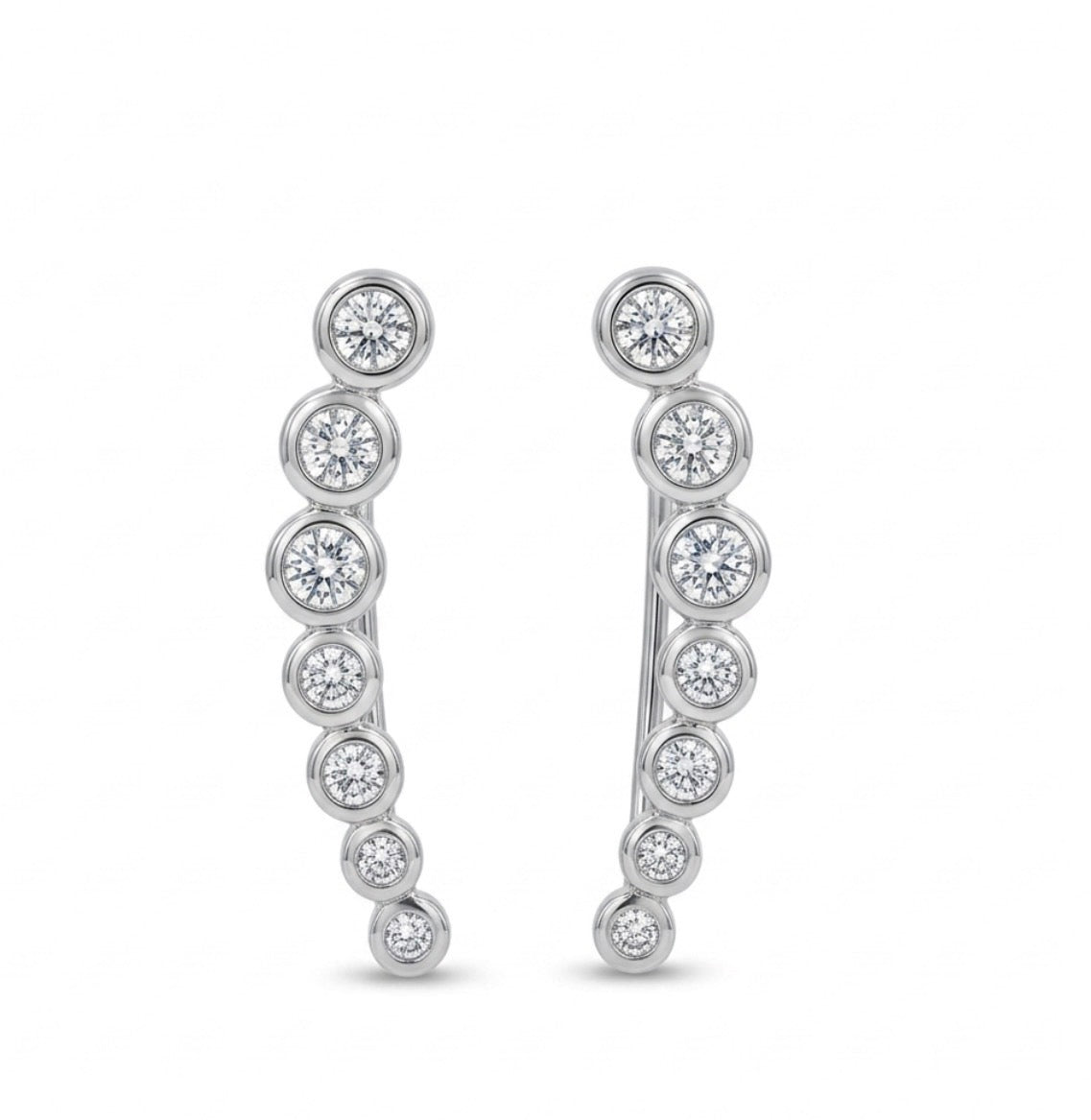 Sterling Silver Ear Climber Earrings