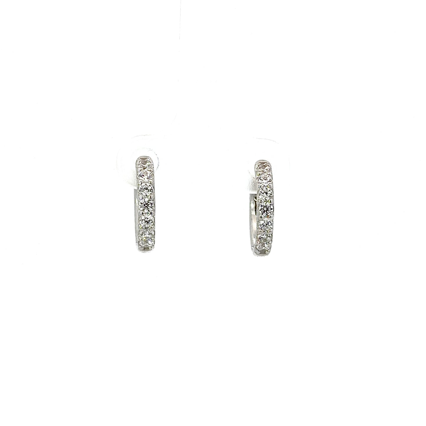 Sterling Silver Cubic ZirconiaHuggie Earrings