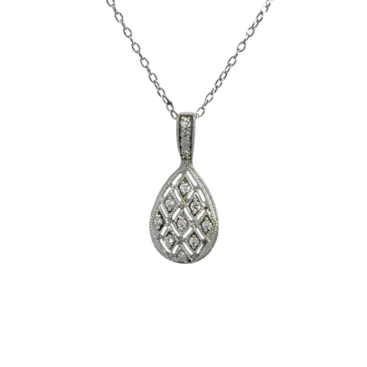 Teardrop Cubic Zirconia Necklace