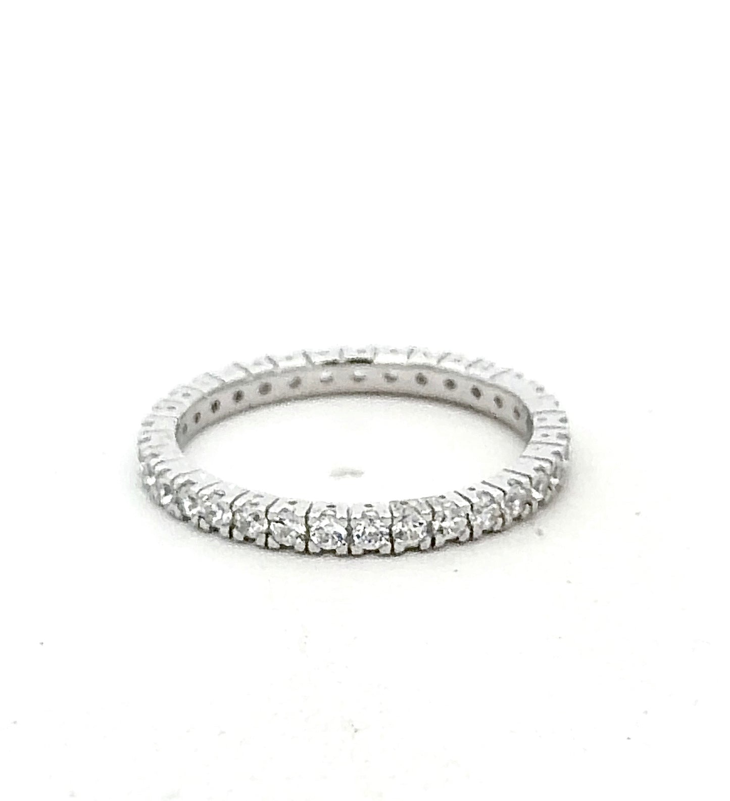 Sterling Silver Cubic Zirconia Eternity Ring