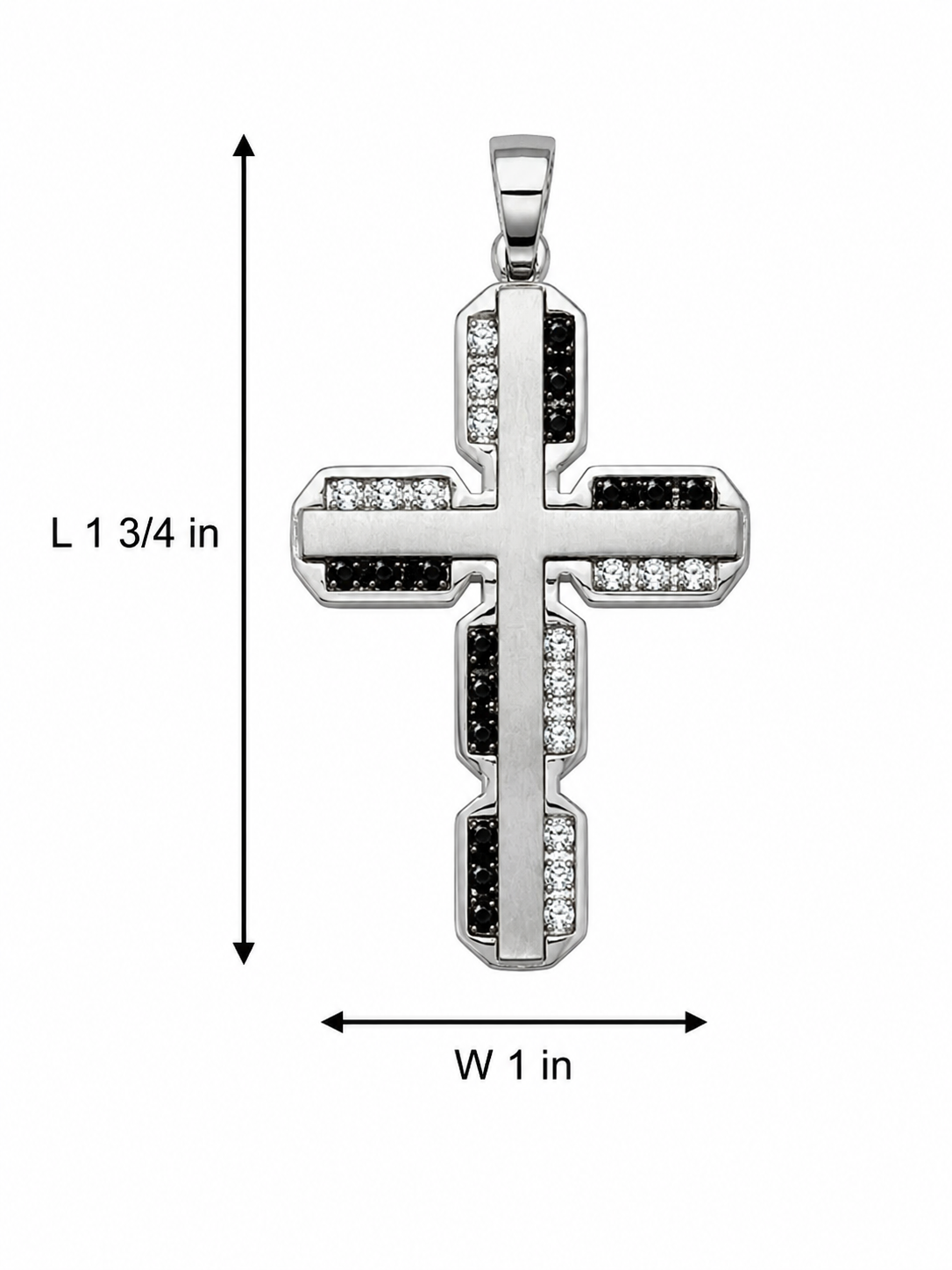 Multi-Layer Stainless Steel Cross Pendant