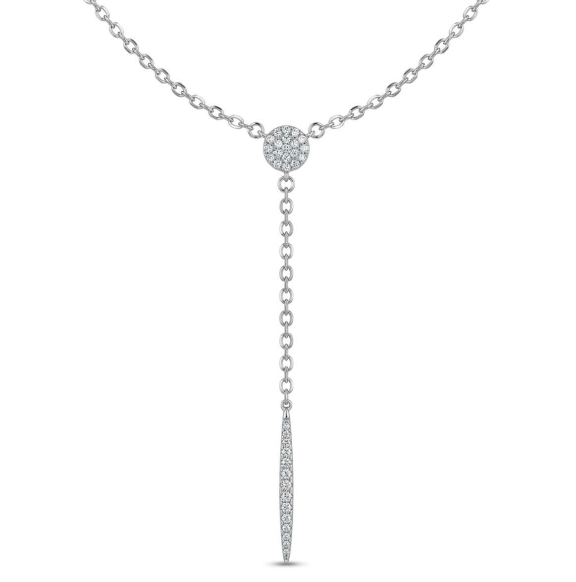 Sterling Silver Celestial Disc Lariat Necklace