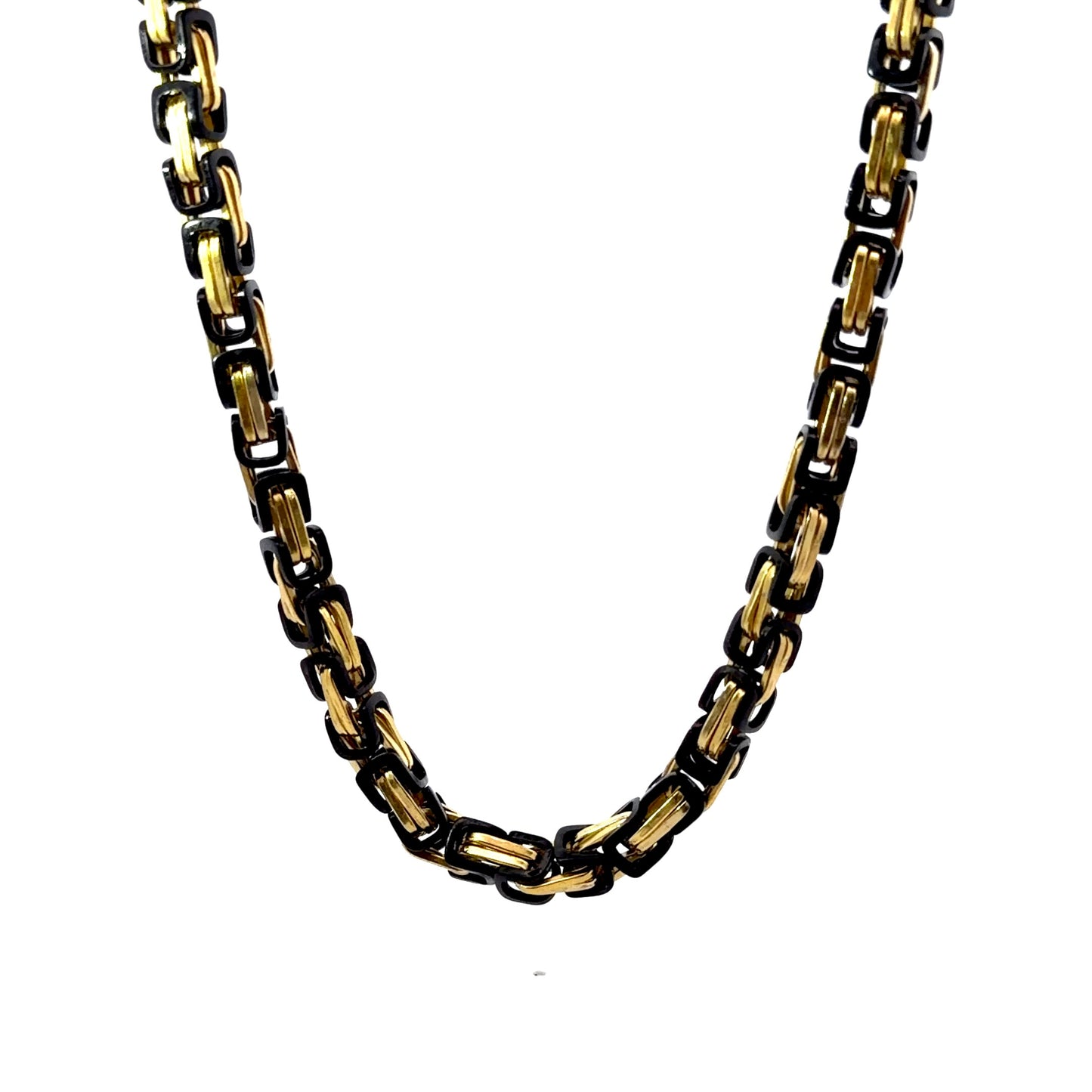 Black and Gold Byzantine Men’s Chain Necklace