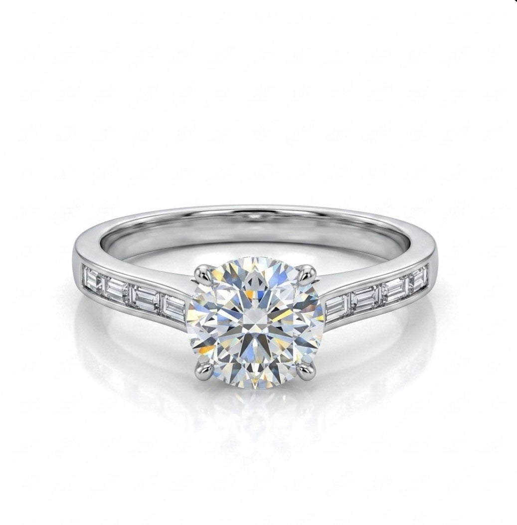 Sterling Silver Brilliant Cut Ring