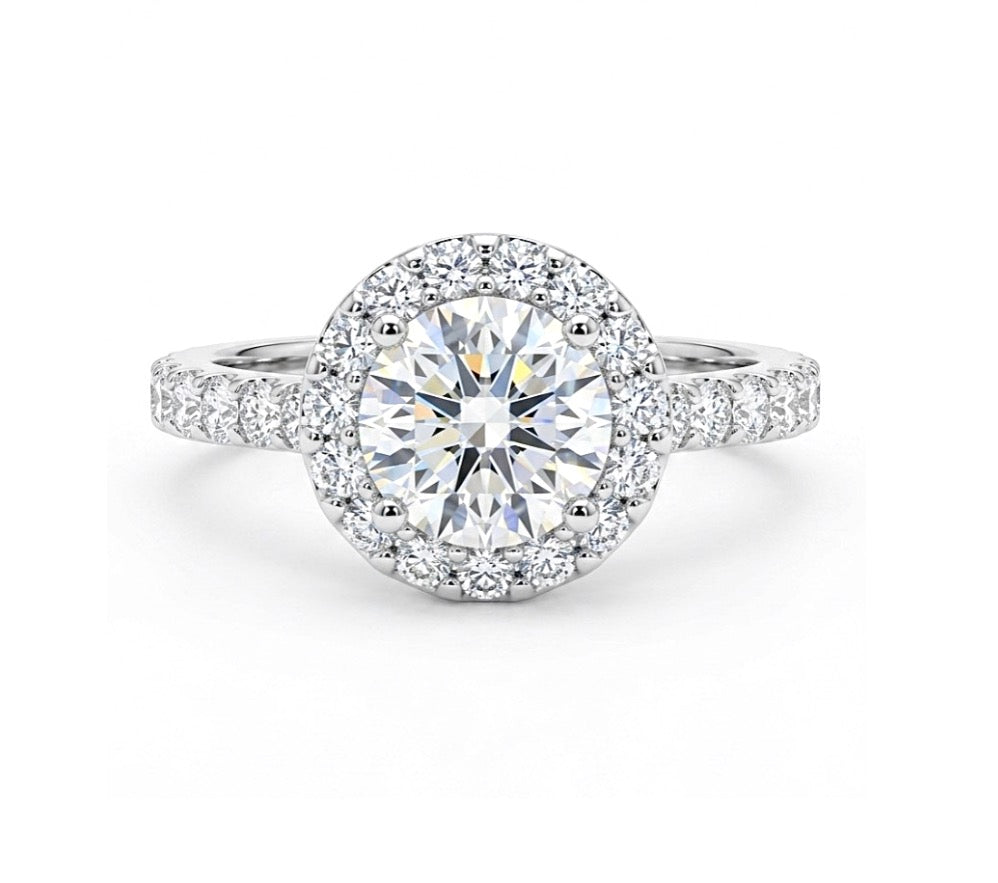 Sterling Silver Halo Ring