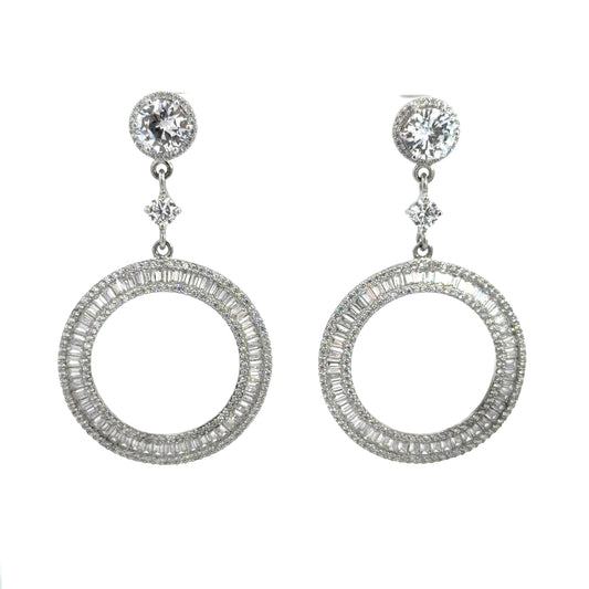 Open Circle Drop Earrings