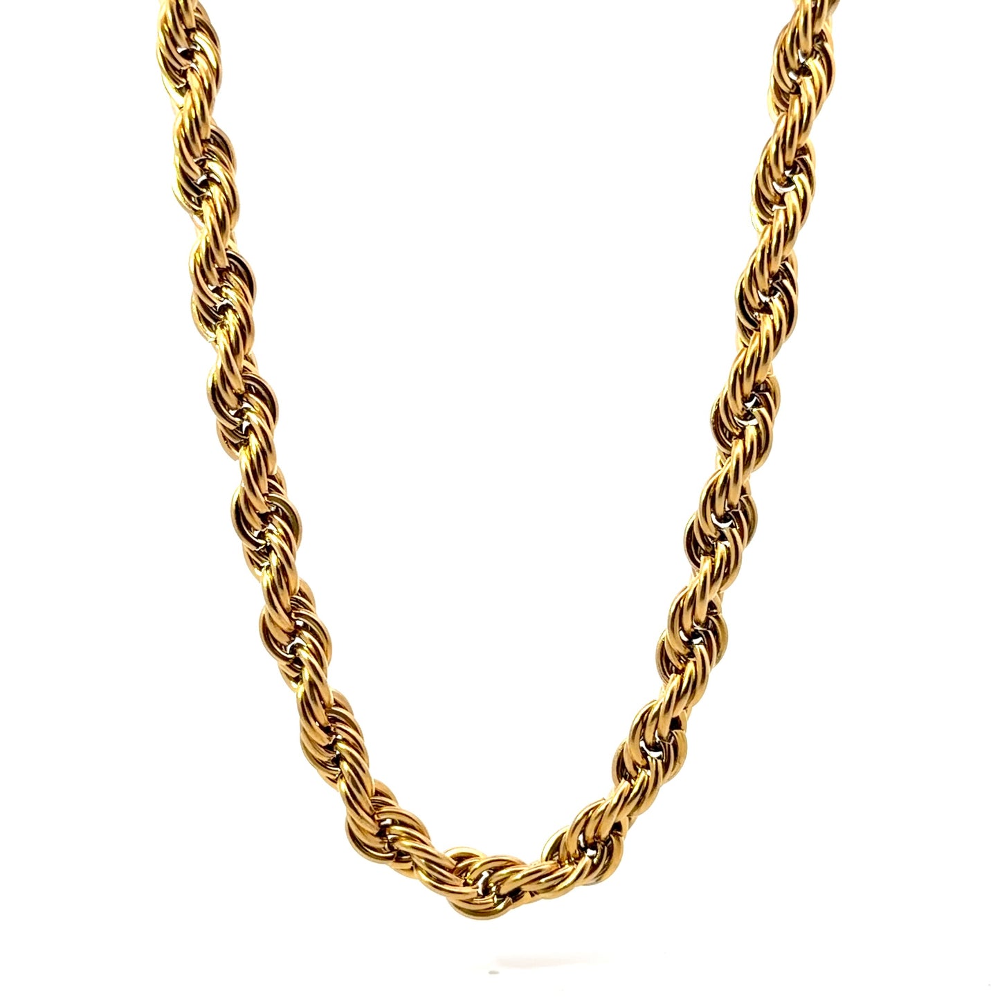 Gold Plated Men’s Rope Chain Necklace