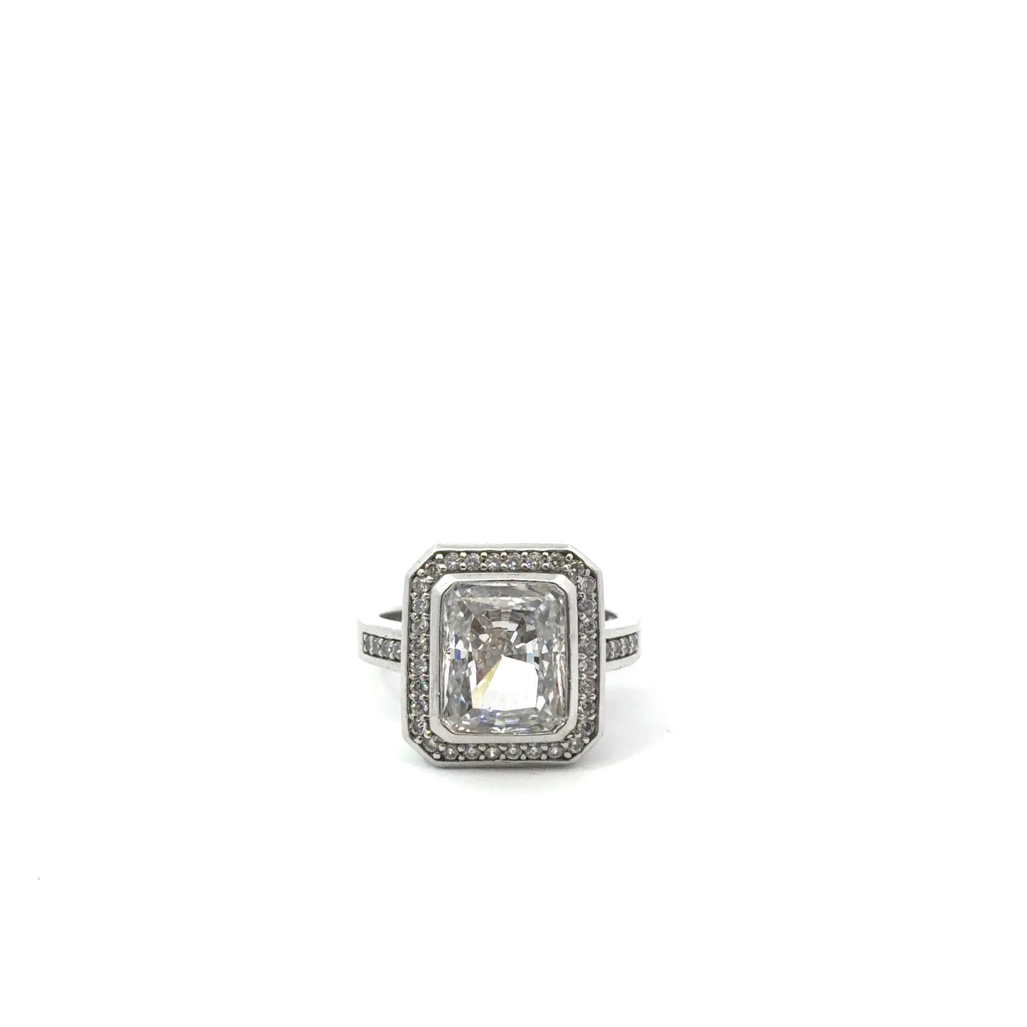 Sterling Silver Emerald Cut Ring