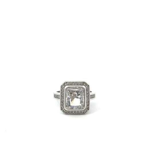Sterling Silver Emerald Cut Ring