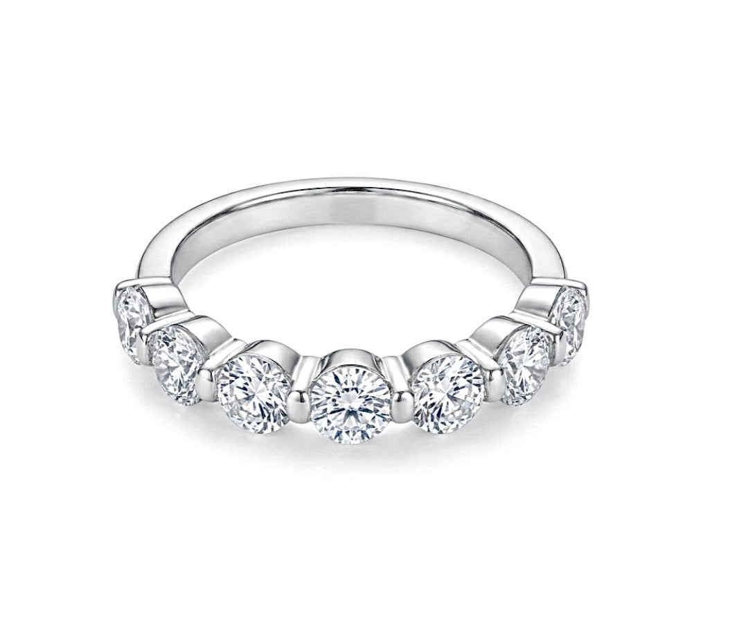 Sterling Silver Half Eternity Ring