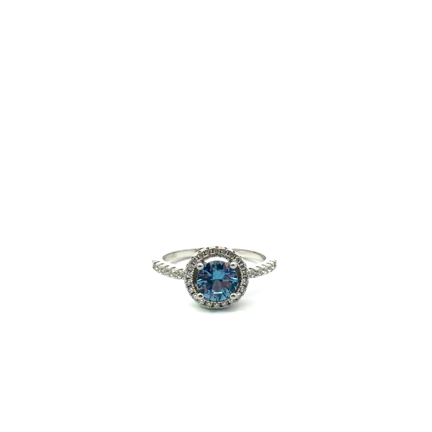 Sterling Silver Round Cut Ring
