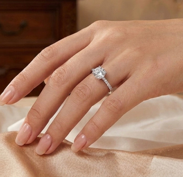 Sterling Silver Contemporary Cubic Zirconia Ring