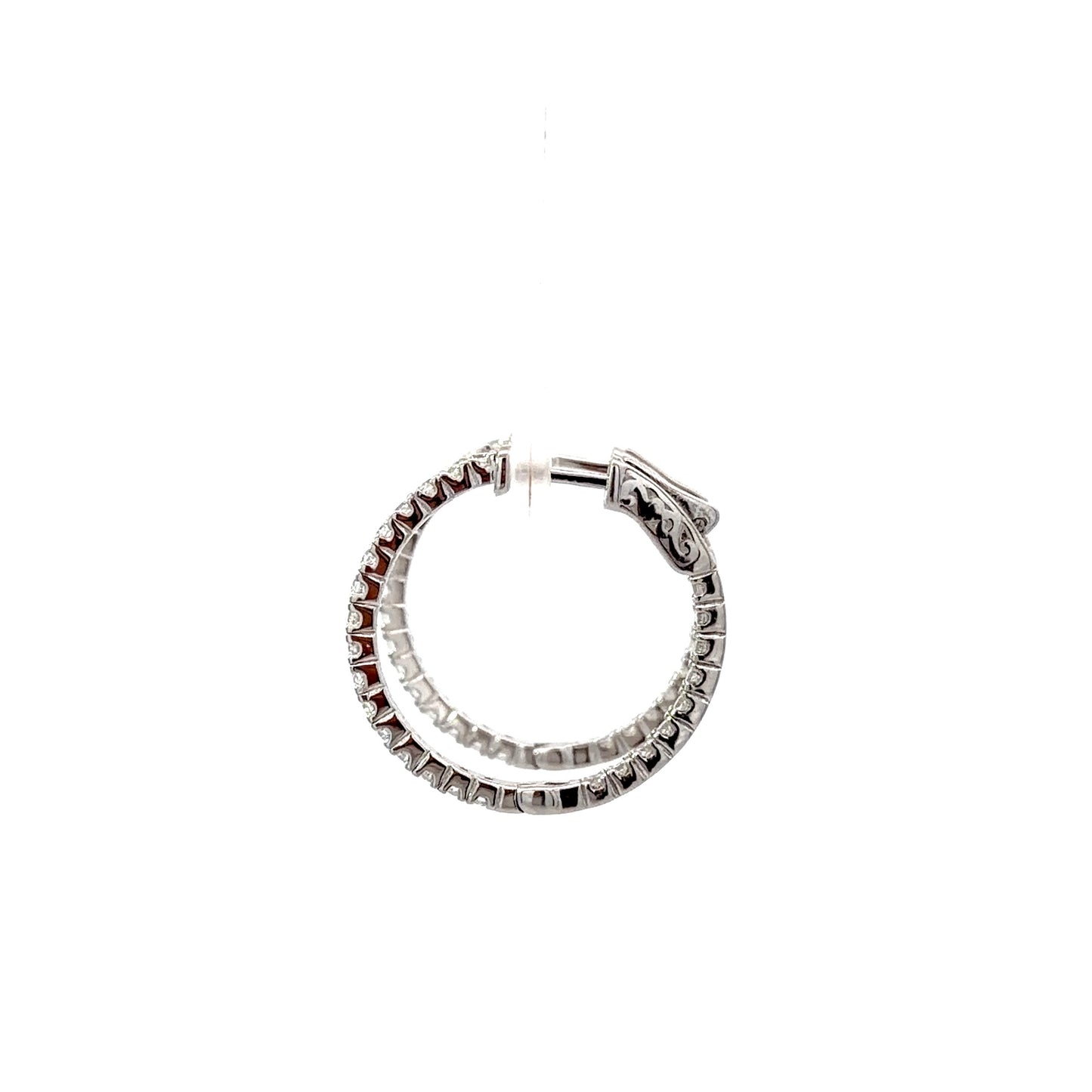 Sterling Silver Radiant Cubic Zirconia Hoop Earrings