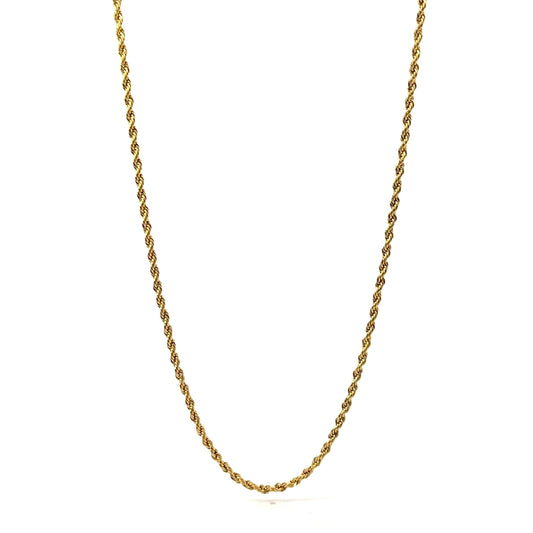 Gold Plated Men’s Rope Chain Necklace