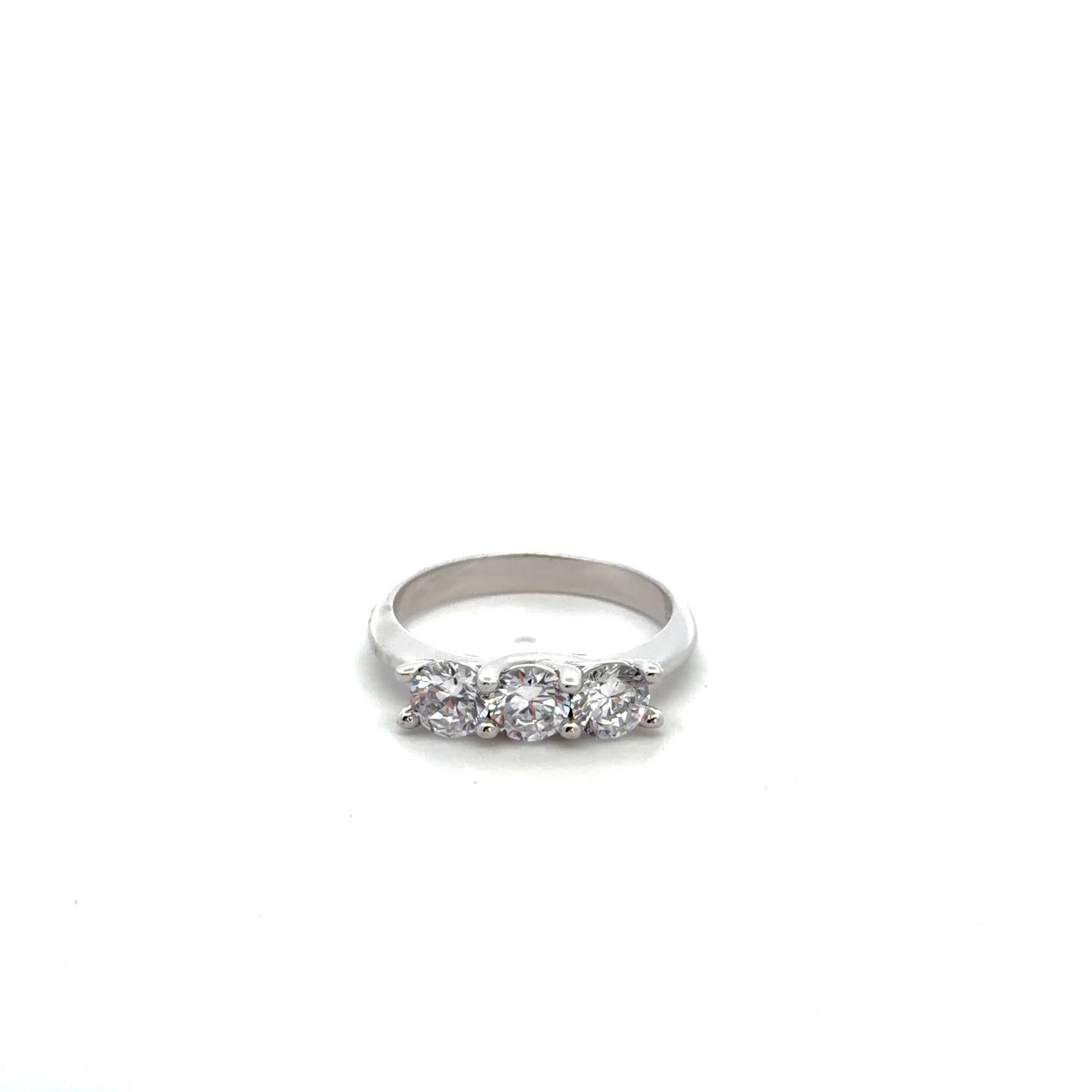 Sterling Silver Three-Stone Ring