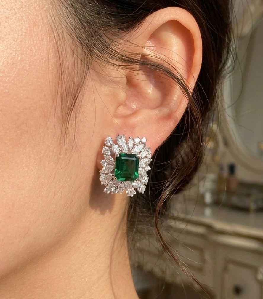 Vintage Inspired Cluster Stud Earrings