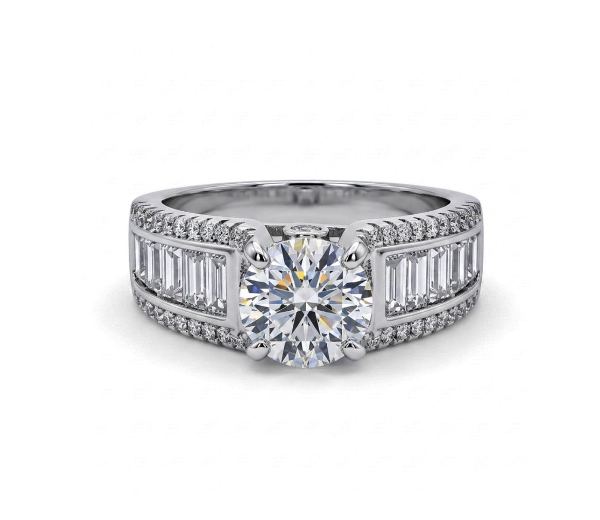 Sterling Silver Brilliant -cut Ring