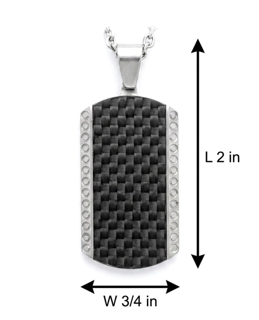Stainless Steel Modern Men’s Dog Tag Pendant