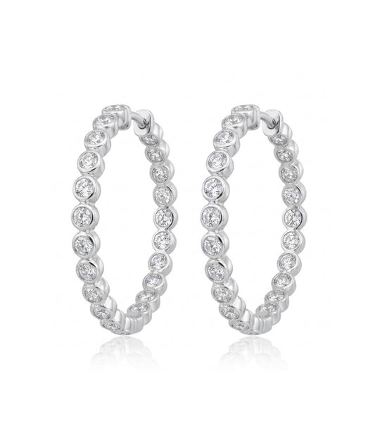 Inside-Out Round Shape Hoop Earrings