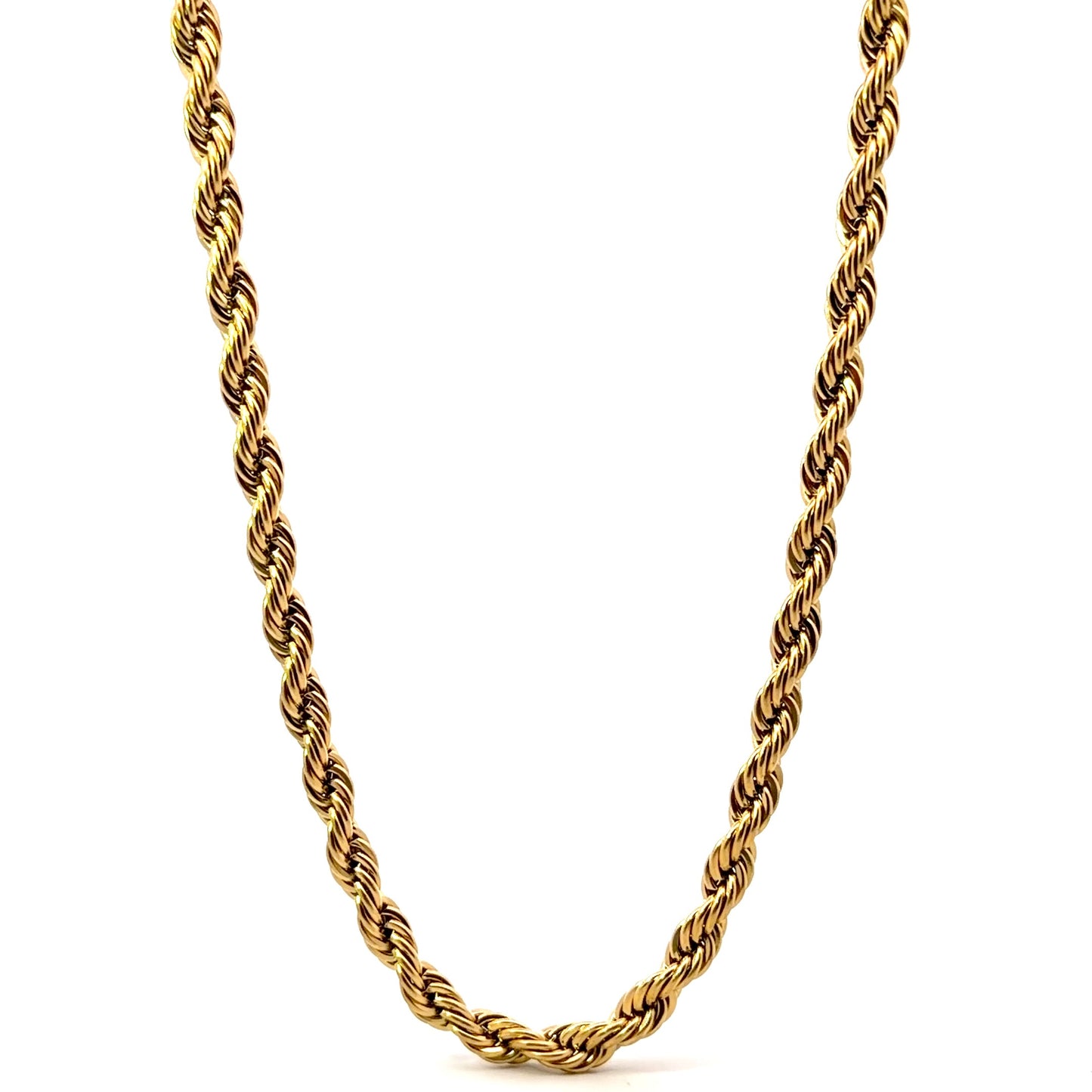 Gold Plated Rope Chain Men’s Necklace
