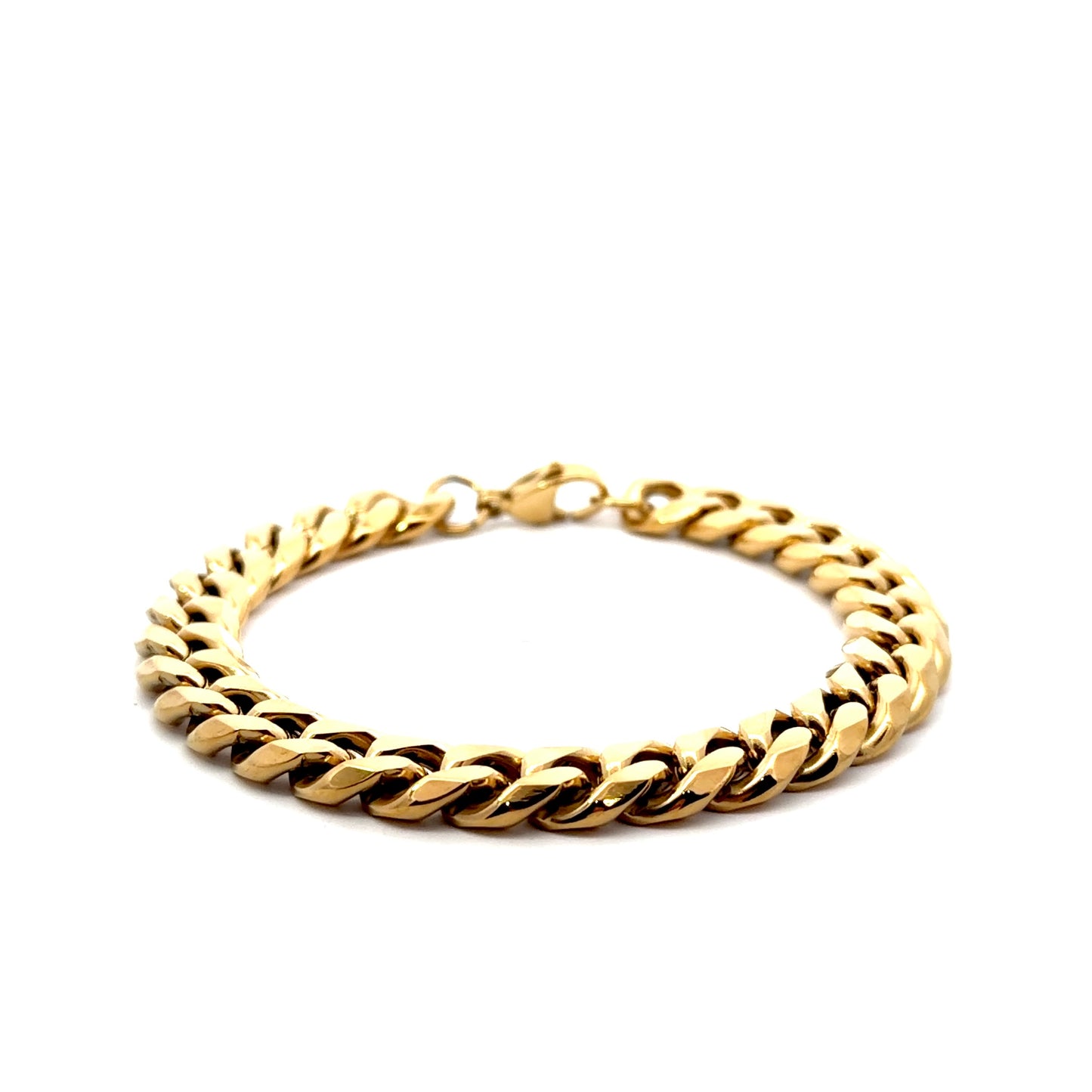 Gold plated Cubin Link Men’s Bracelet