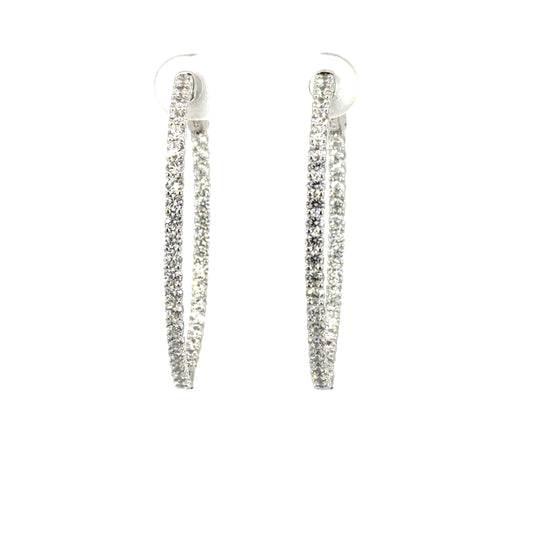 Radiant Oval Hoop Earrings