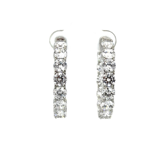 Sterling Silver LuxuriousHoop Earrings