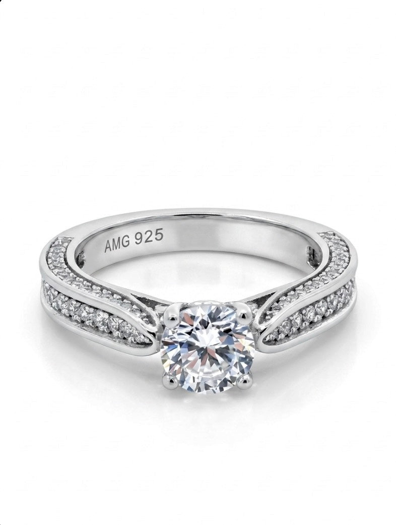 Sterling Silver Cathedral Style Ring