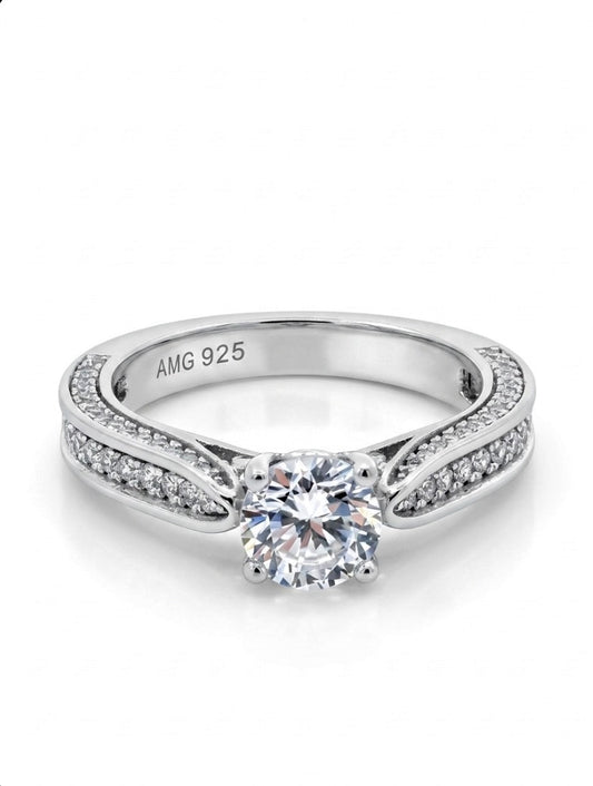 Sterling Silver Cathedral Style Ring